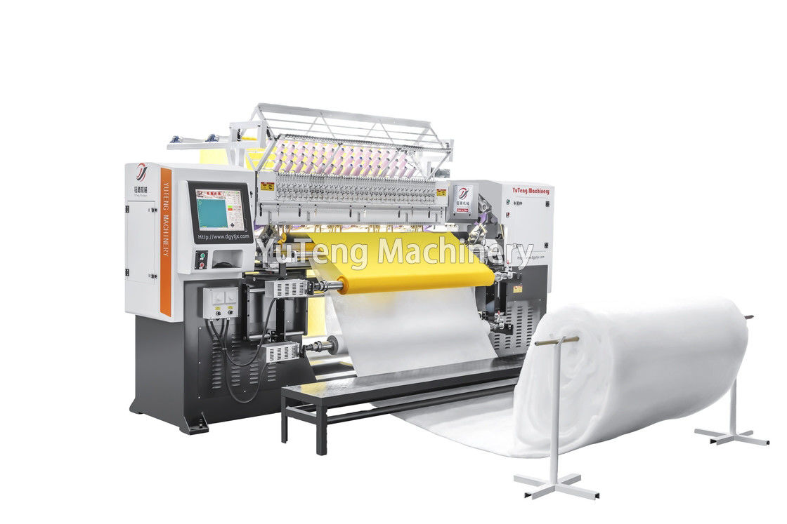 Computergestützte Industrie-Doppelreihe-Rotations-Haken-Quilting-Maschine zur Herstellung von Bekleidung, Leder und Vanity