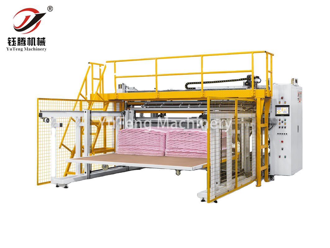 Automatische Steppmaschine für Heimtextilien, Stoffbahnen, Zuschnitte, Eckenausrundung